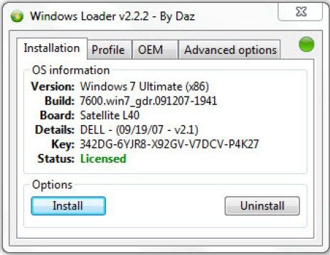 Windows 7 Crack Loader Activator by DAZ Free Download 2024