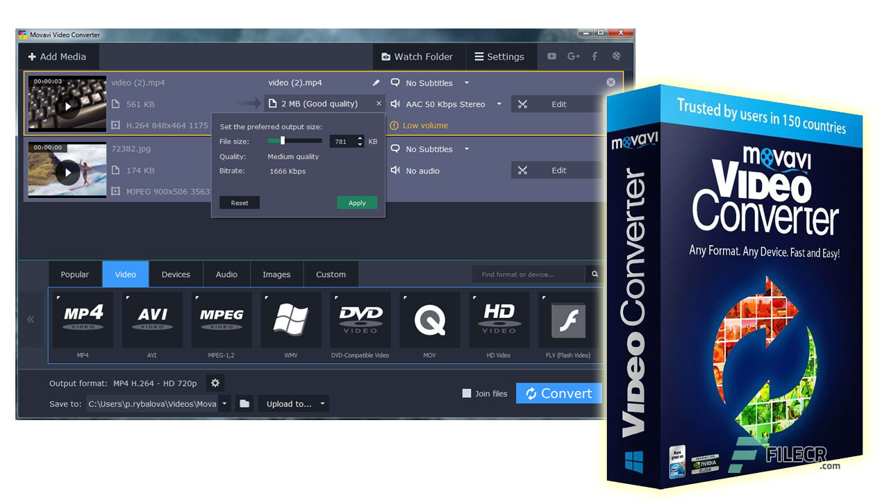 Movavi Video Converter 23.0.3 Crack + License Key Free Download